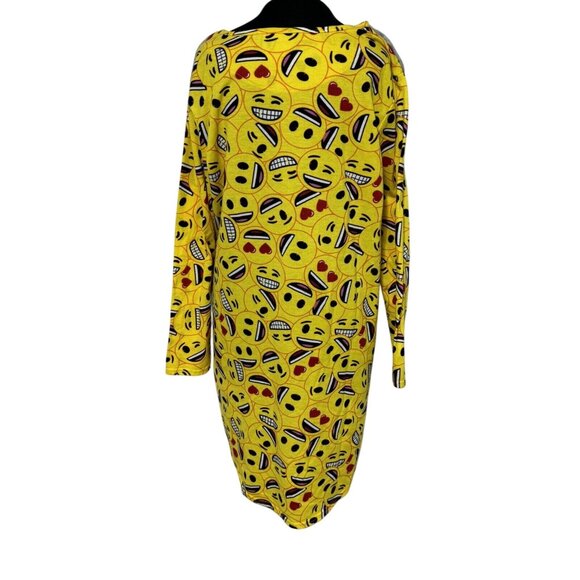 Emoji The Iconic Brand Long Sleeve Emoji Print Dress - Picture 3 of 5